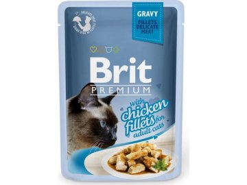 Brit Premium Cat D Fillets in Gravy With Chicken 85g