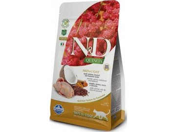 N&D GF Quinoa CAT Skin&Coat Quail & Coconut 300g