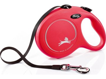 Flexi New Classic L pásek 5 m, max. 50 kg - červená
