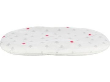 Xmas cushion NIVIA, vánoční polštář oválný, 70 x 47 cm, krémový