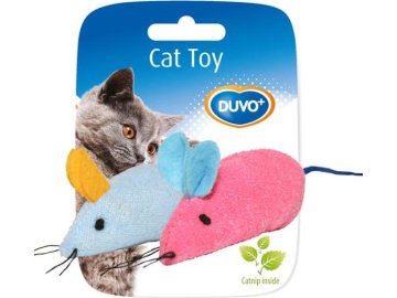 Hračka cat textil Myš mix barev Duvo+ 2 ks, 6 x 5 x 3 cm