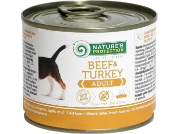 Nature's Protection Dog konz.Adult hovězí/krůta 200 g