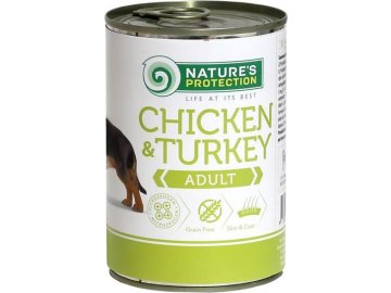 Nature's Protection Dog konz.Adult kuře/krůta 400 g