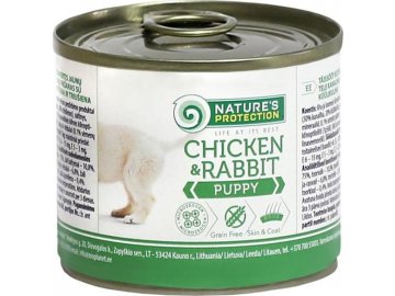 Nature's Protection Dog konz.Puppy kuře/králík 200 g