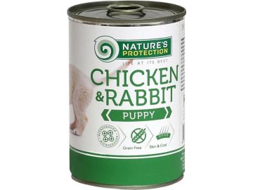 Nature's Protection Dog konz.Puppy kuře/králík 400 g