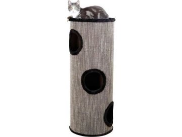 Škrabací válec pro kočky TOWER AMADO strakato-černý 100 cm