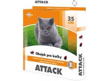 Attack obojek antiparazitární 35cm kočka