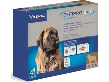 Effipro DUO Dog XL (40-60kg) 402/120 mg, 4x4,02ml