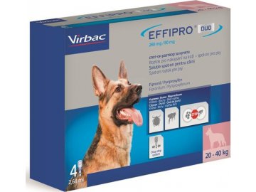 Effipro DUO Dog L (20-40kg) 268/80 mg, 4x2,68ml