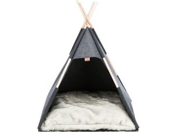 Jeskyňka TIPI, 70 x 70 x 70 cm, plsť, antracit