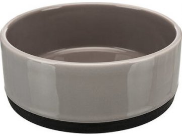 Keramická miska s gumovovým okrajem, šedá 0,4l/12cm
