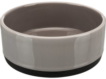 Keramická miska s gumovovým okrajem, šedá 0,75l/16cm
