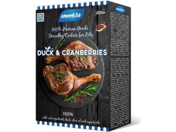 SMOOKIES Premium DUCK - kachní sušenky 100% human grade, 200g