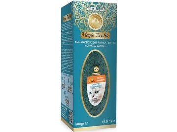 AQUA Magic Zeolite ORANGE & CINNAMON  - granulovaný deodorant pro kočičí WC,  500 g