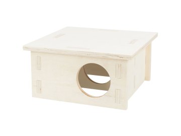 Dřevěný domeček pro hlodavce, 2 komory, 25 x 12 x 25 cm
