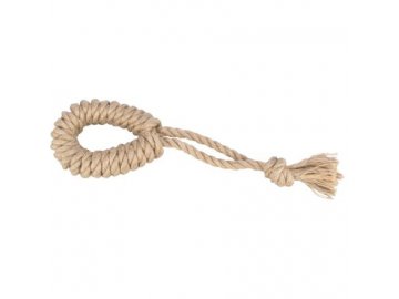 Přetahovací lano s kruhem, konopí/bavlna