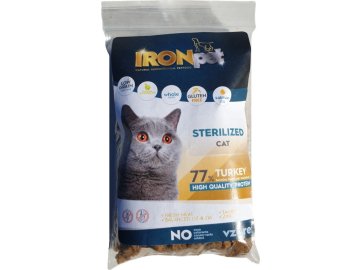 Vzorek IRONpet Cat Sterilized Turkey (Krůta) 70 g