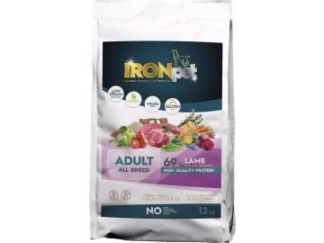 IRONpet Dog Adult All Breed Lamb (Jehněčí) 12 kg