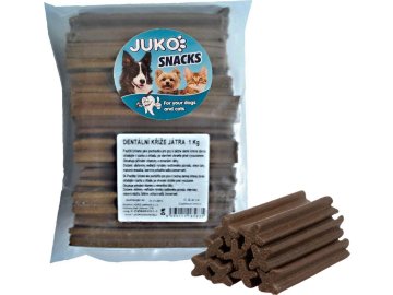 Dentální kříž Játra JUKO Snacks 1 kg (cca 42 - 51 ks)