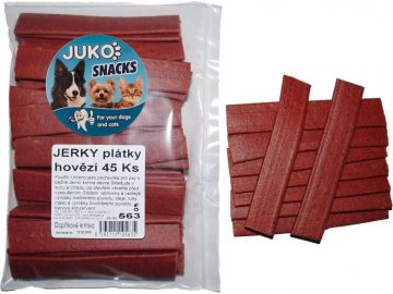 Jerky plátky Hovězí JUKO Snacks (45 ks)