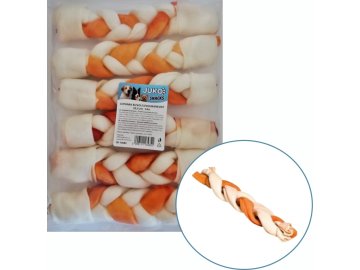 Copánek buvolí dvoubarevný JUKO Snacks 22,5 cm (6 ks)