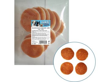 Kolečko buvolí obalené kuřecím masem JUKO Snacks 5 cm (10 ks)