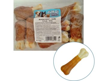 Kost buvolí s kuřecím masem JUKO Snacks 7,5 cm (10 ks)