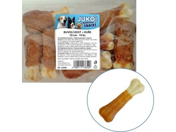 Kost buvolí s kuřecím masem JUKO Snacks 10 cm (10 ks)