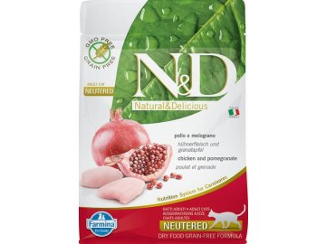 N&D PRIME CAT Neutered Chicken & Pomegranate 300g