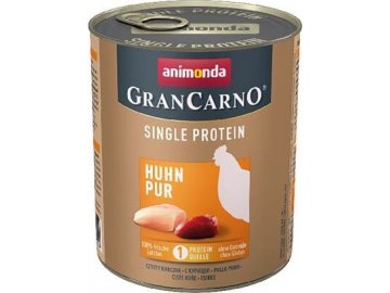 GRANCARNO Single Protein 800 g čisté kuřecí, konzerva pro psy