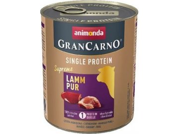 GRANCARNO Single Protein 800 g čisté jehněčí, konzerva pro psy