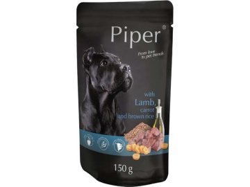 PIPER s jehněčím, mrkví a rýží, kapsička pro psy 150 g