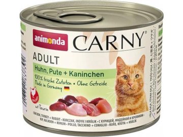 ANIMONDA konzerva CARNY Adult - kuře, krůta+ králík 200g