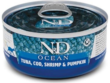 N&D CAT OCEAN Adult Codfish & Shrimps & Pumpkin 80g