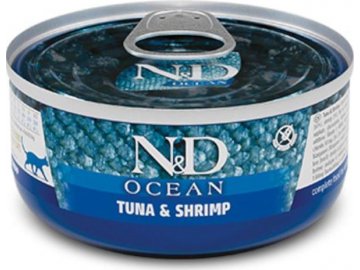 N&D CAT OCEAN Adult Small Tuna & Shrimps 80g