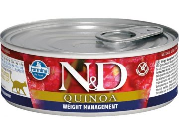 N&D CAT QUINOA Adult Weight Mnmgmt Lamb & Brocolli 80g  + Kup 1, dám ti 1 ZDARMA!