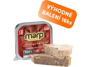 Marp Angus Beef vanička pro psy s hovězím 16x100g (15+1 zdarma)