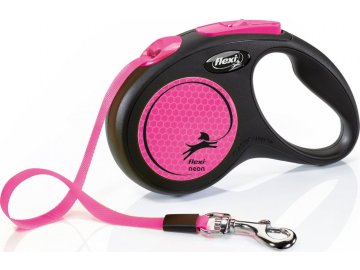 FLEXI Voditko New Neon S pasek 5m cerno ruzove 2407202510591348300