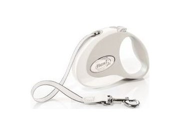 Vodítko FLEXI Style S pásek 3m/12kg bílá NEW