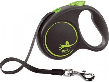 Vodítko FLEXI Black Design S pásek 5m/15kg zelená NEW