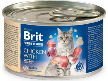 Brit Premium Cat by Nature konz Chicken&Beef 200g