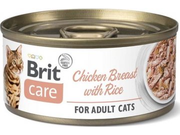 Brit Care Cat konz Fillets Breast&Rice 70g