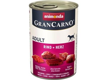 GRANCARNO Adult - hovězí/srdce 400g