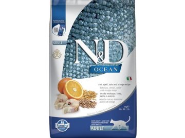 N&D OCEAN CAT LG Adult Codfish & Orange 5kg