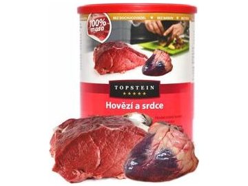 Topstein Hovězí a srdce v plechu 800 g