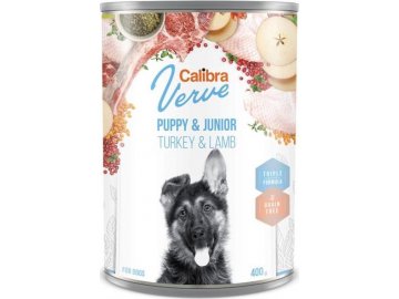 Calibra Dog Verve konz.GF Junior Turkey&Lamb 400g