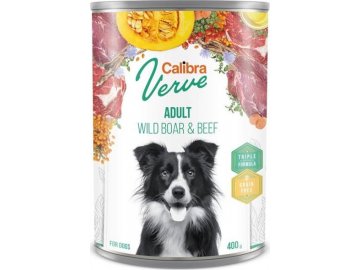 Calibra Dog Verve konz.GF Adult Wild Boar&Beef 400g