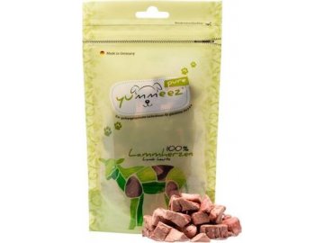 Yummeez Pure Lammherzen – mrazem sušená jehněčí srdíčka 35 g