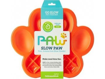 PetDreamHouse zpomalovací miska Paw Slow Feeder – oranžová