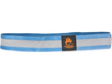 Firedog Reflexní obojek na suchý zip 30 mm 35 cm světlemodrý